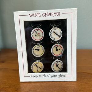 Santa Barbara Personality Wine Charms champagne cosmopolitan shopping fashion